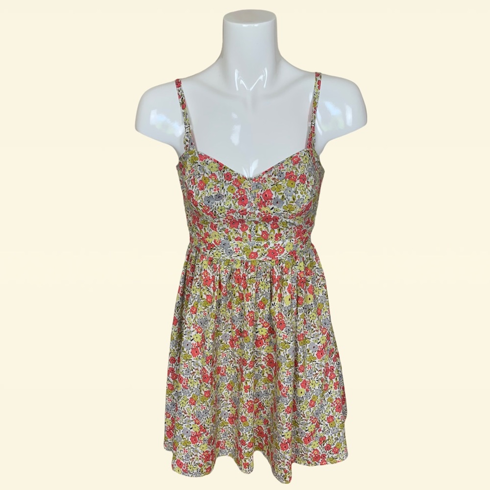 Fossil Floral Print Strappy Fit and Flare Sweetheart Neckline Dress Small - Picture 3 of 13